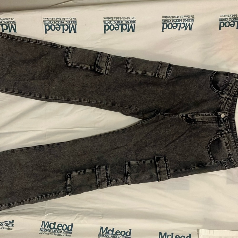Grey jean cargo pants from shien